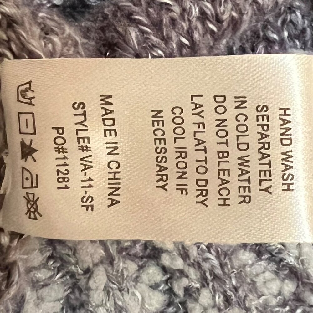 Fate Clarina Textured Knit Purple Sweater M Womens Cozy Lightweight Long Sleeve - Picture 11 of 15